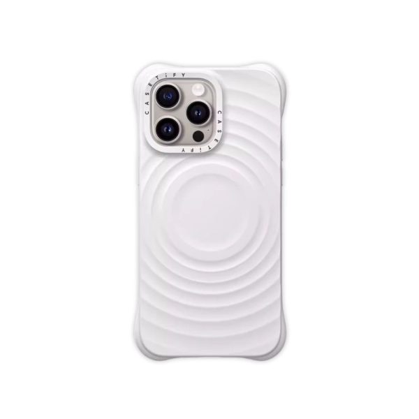 White Shockproof Silicone Magnetic Phone Case