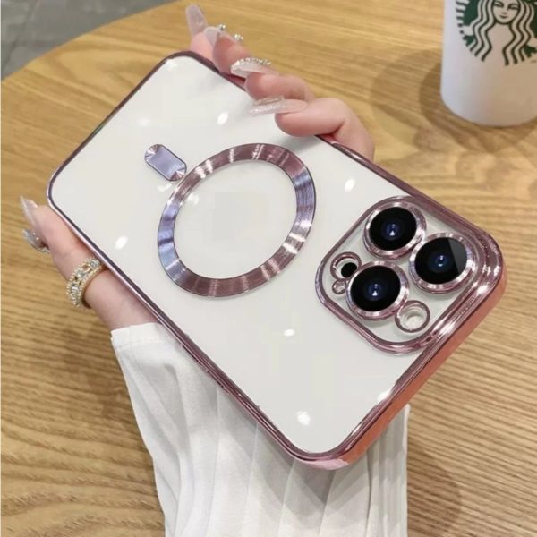 Pink Transparent MagSafe Phone Case