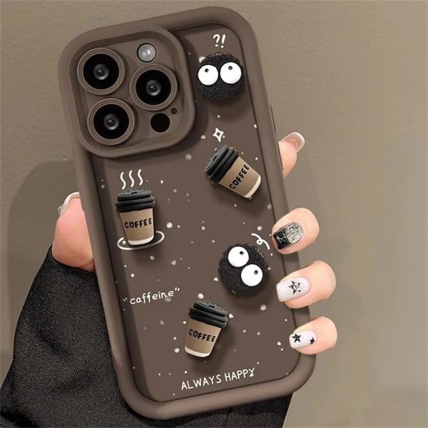 Cute Little Coal & Coffee Shockproof Phone Case