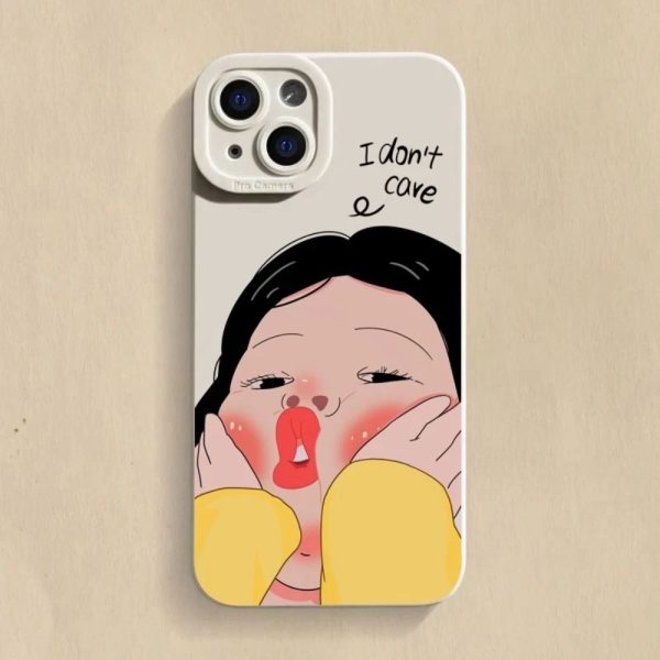 Matte I Dont Care Shockproof Soft Silicone Phone Case