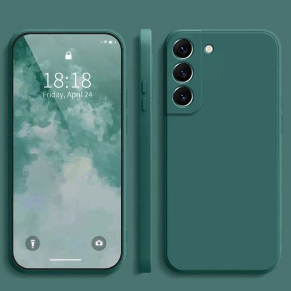 Green Minimalistic Colorful Liquid Soft Silicone Phone Case